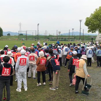 2022年5月17日　第１回平野恭子グラウンド・ゴルフ交歓大会を開催